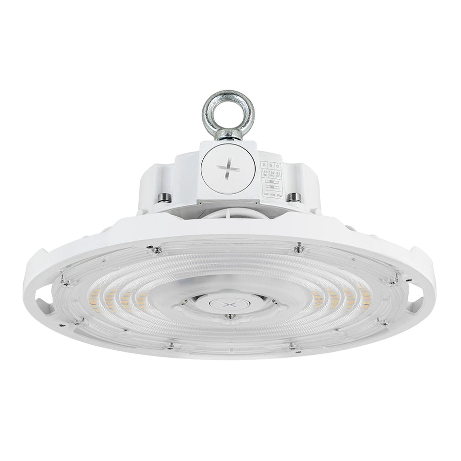 115-200W  WHITE Selectable LED UFO High Bay Light AC120-277V  WSD-UFO115160200W27-3545K-W-H