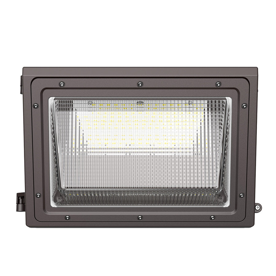 48W-120W Selectable LED Glass Wall Pack Light with Photocell AC120-277V  WSD-GWP48729612W27-345K-D-P-G2