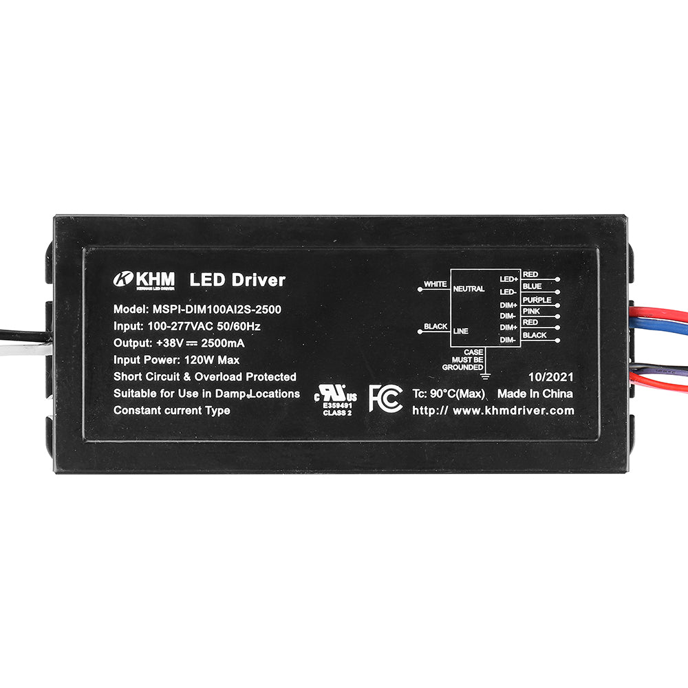 100W LED Power Supply AC100-277V   12VDC  (Dimmable)   MSPI-DIM100A12S-2500