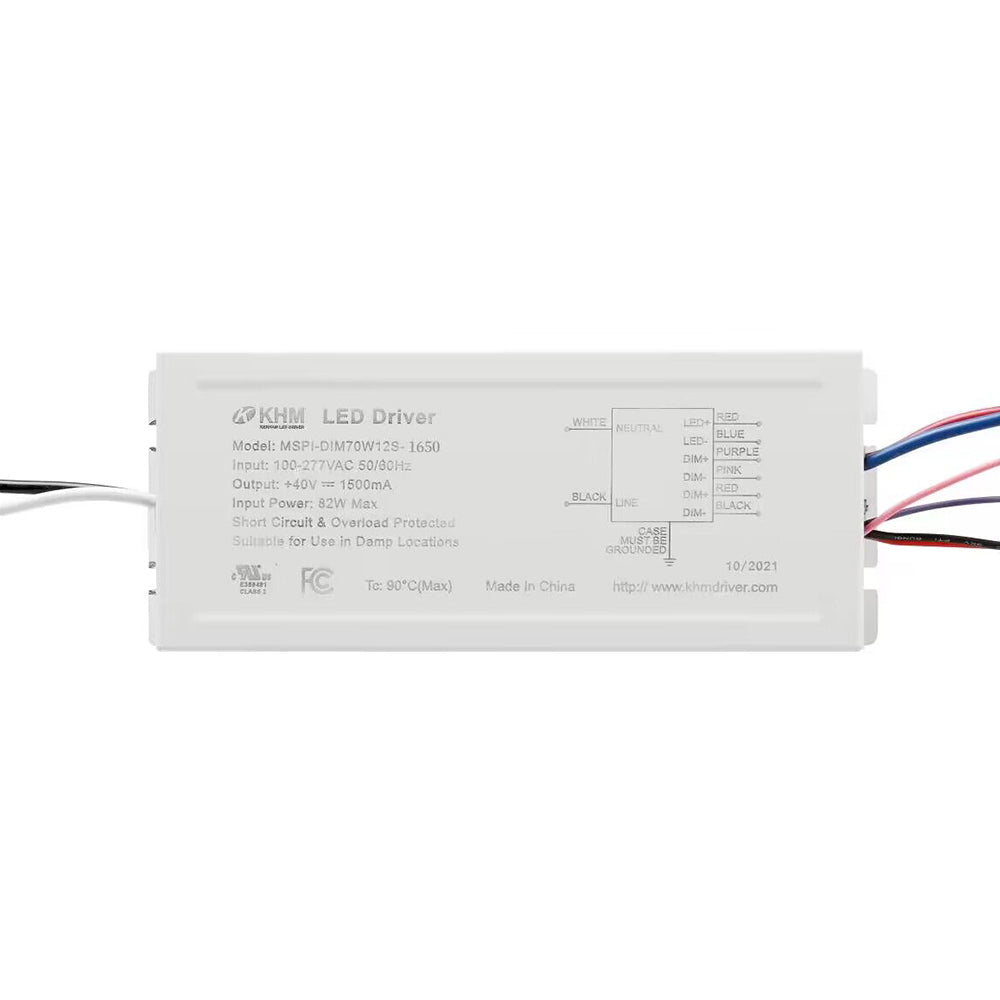 65W LED Power Supply AC120-277V (Dimmable)   MSPI-DIM70W12S-1650