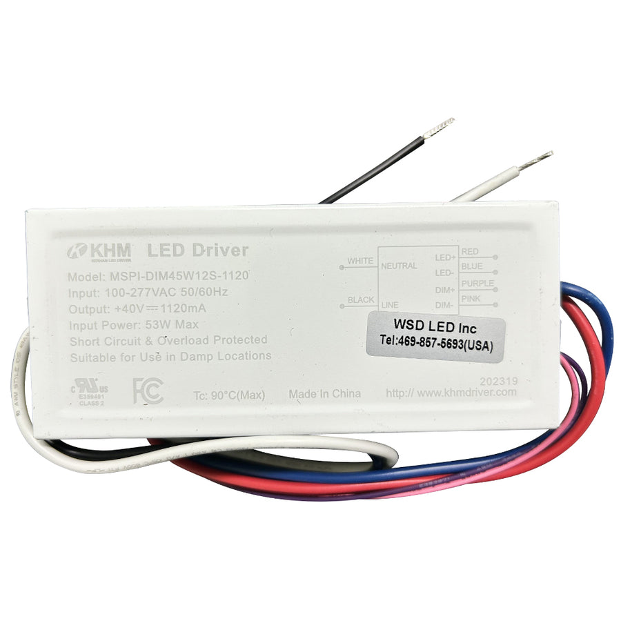 45W LED Power Supply AC120-277V (Dimmable)    MSPI-DIM45W12S-1120