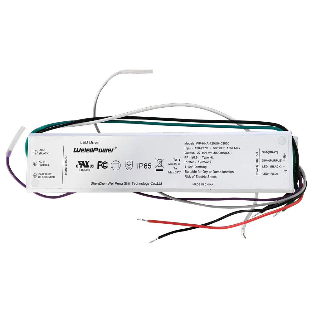 120W WeledPower LED Driver AC120-277V (Dimmable)    WP-HHA-120U0403000