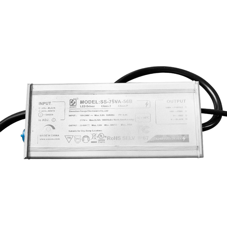 60W LED Power Supply AC120-277V (Dimmable)  SS-75VA-56B