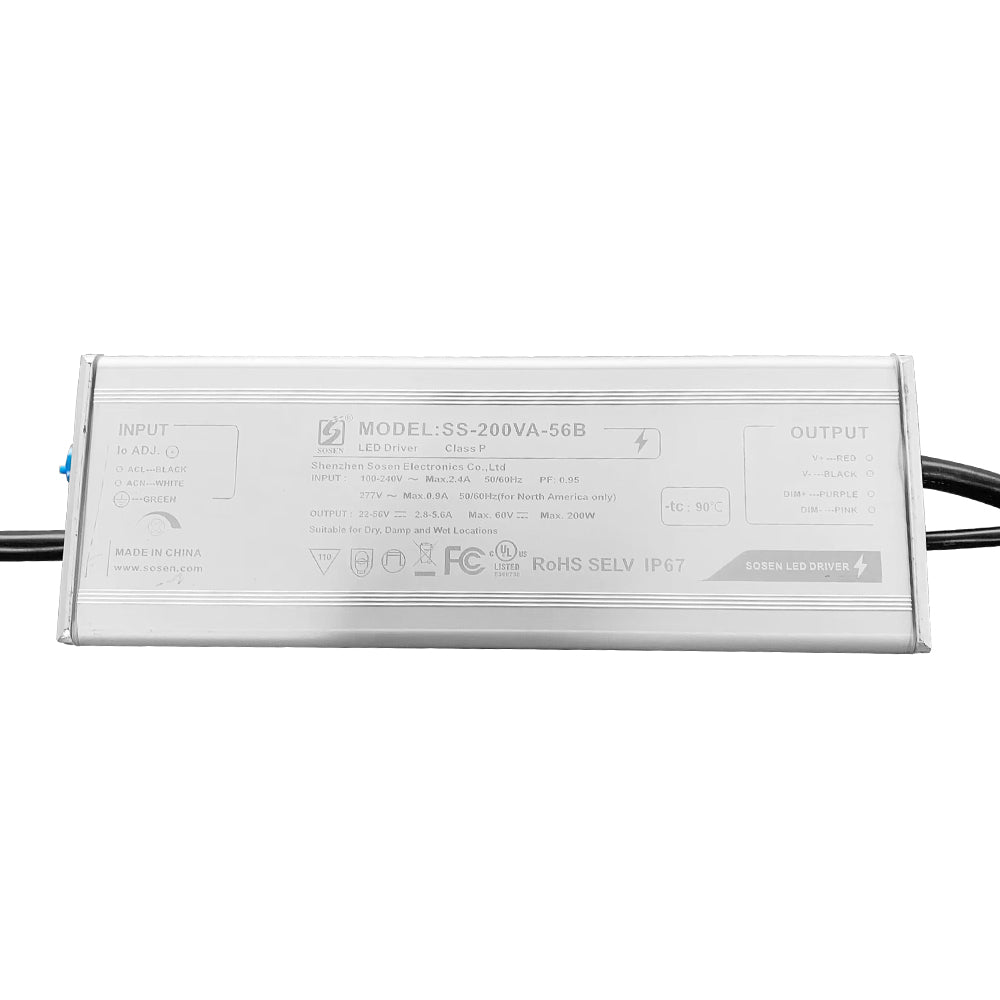 200W LED Power Supply AC120-277V (Dimmable)   SS-200VA-56B