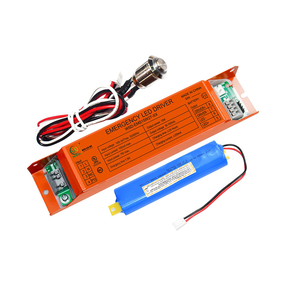 15W Split Built-In Emergency Backup Battery Driver   WSD-EMS15W27-XX