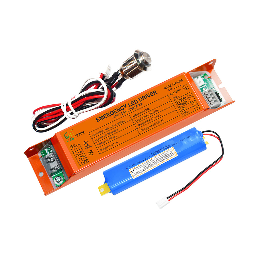 20W Split Built-In Emergency Backup Battery Driver  WSD-EMS20W27-XX