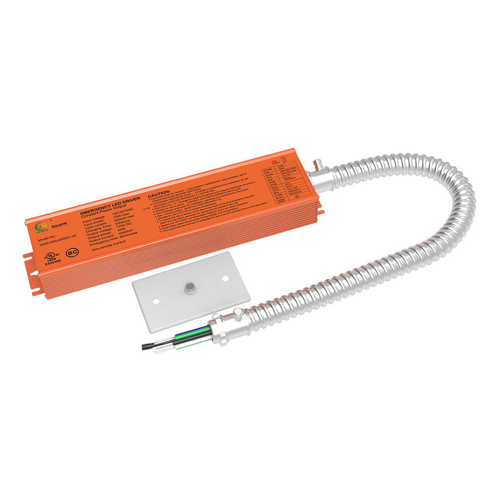 40W Emergency Backup Battery Driver 100-347V WSD-EML40W27-XX