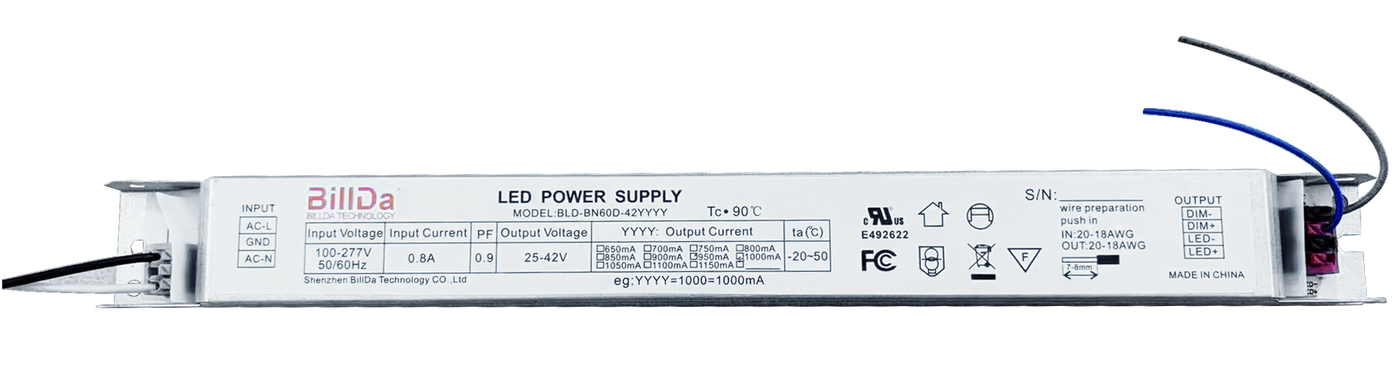 42W LED Power Supply AC120-277V  BLD-BN60D-421000