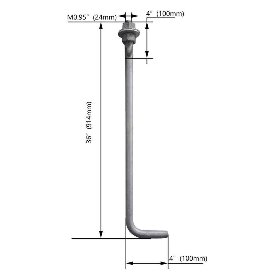 Anchor Bolt For 30FT Steel Light Poles  WSD-BM24SL914-S