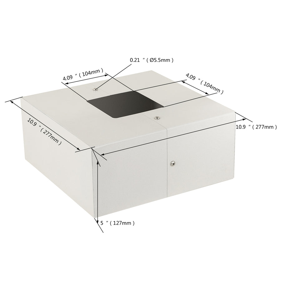 White 4 inch Square Base Cover  WSD-IBS4-W