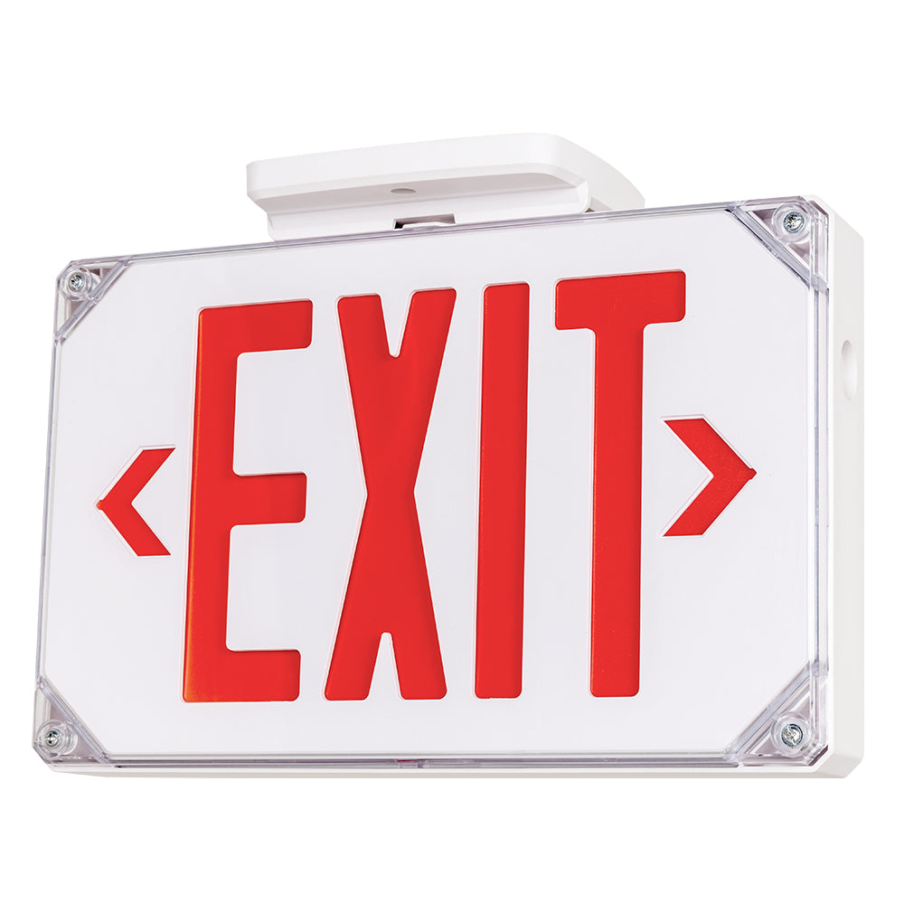 Wet Location LED Exit Sign 120Vac/277Vac CR-7110 · WSD LED INC