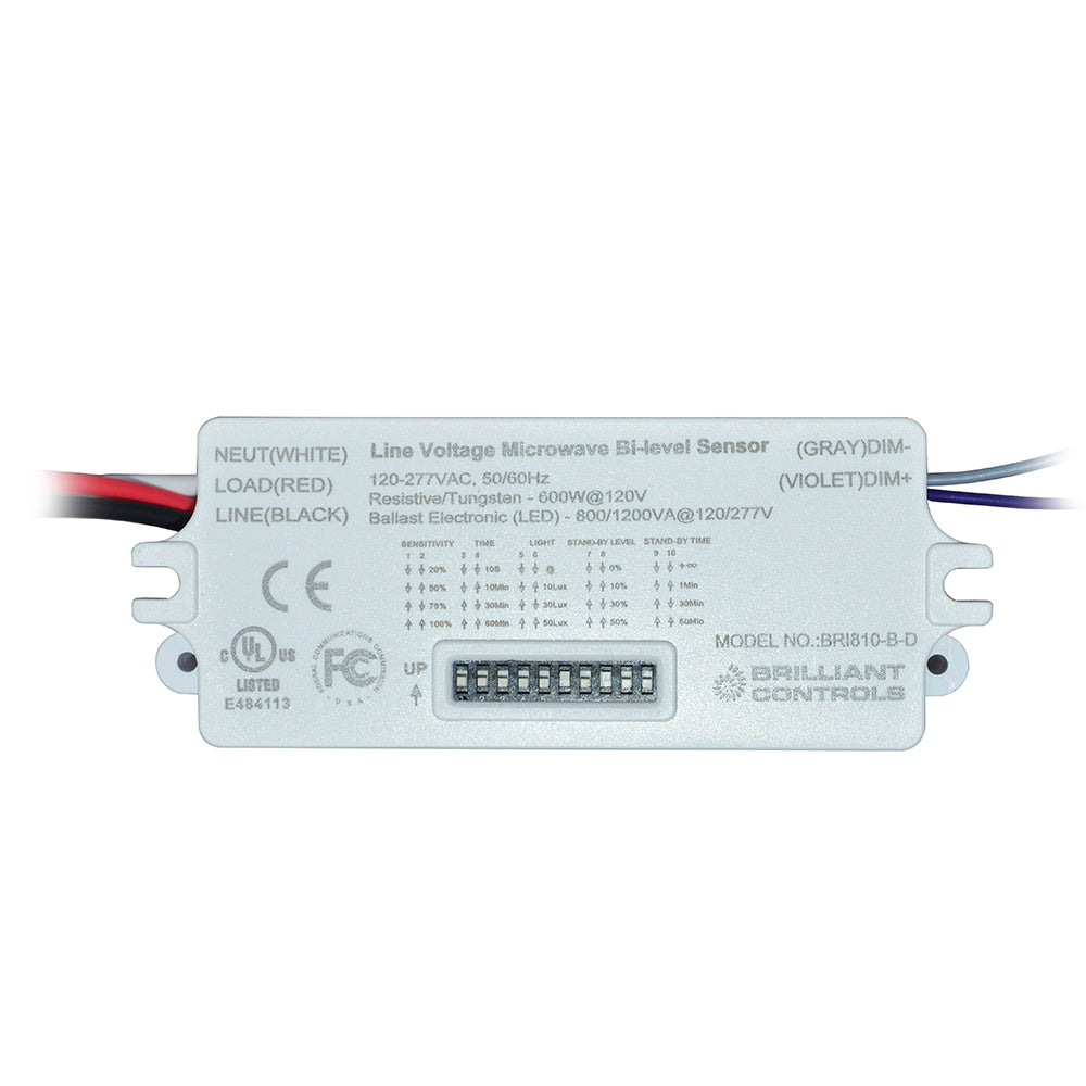 Line Voltage Microwave Bi-Level Sensor  BRI810 AC120V/277V   BRI810-B-D