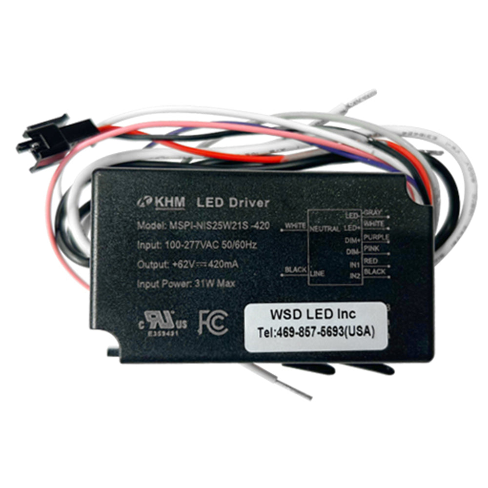 25W LED Power Supply 100~277Vac (Dimmable)    MSPI-NIS25W21S-420