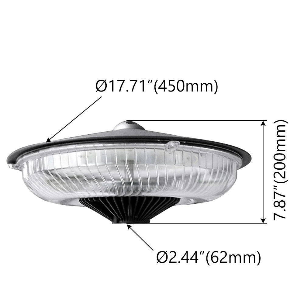 60W LED Round Post Top Light AC120-277V    WSD-RPT06W27-50K-B-I2