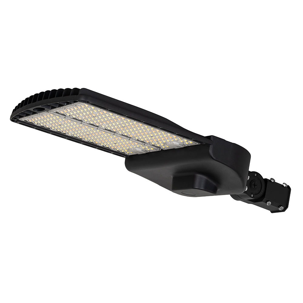 120W-300W BLACK Selectable LED Shoebox Light AC120-277V   WSD-SB12182430W27-45K-B-T3