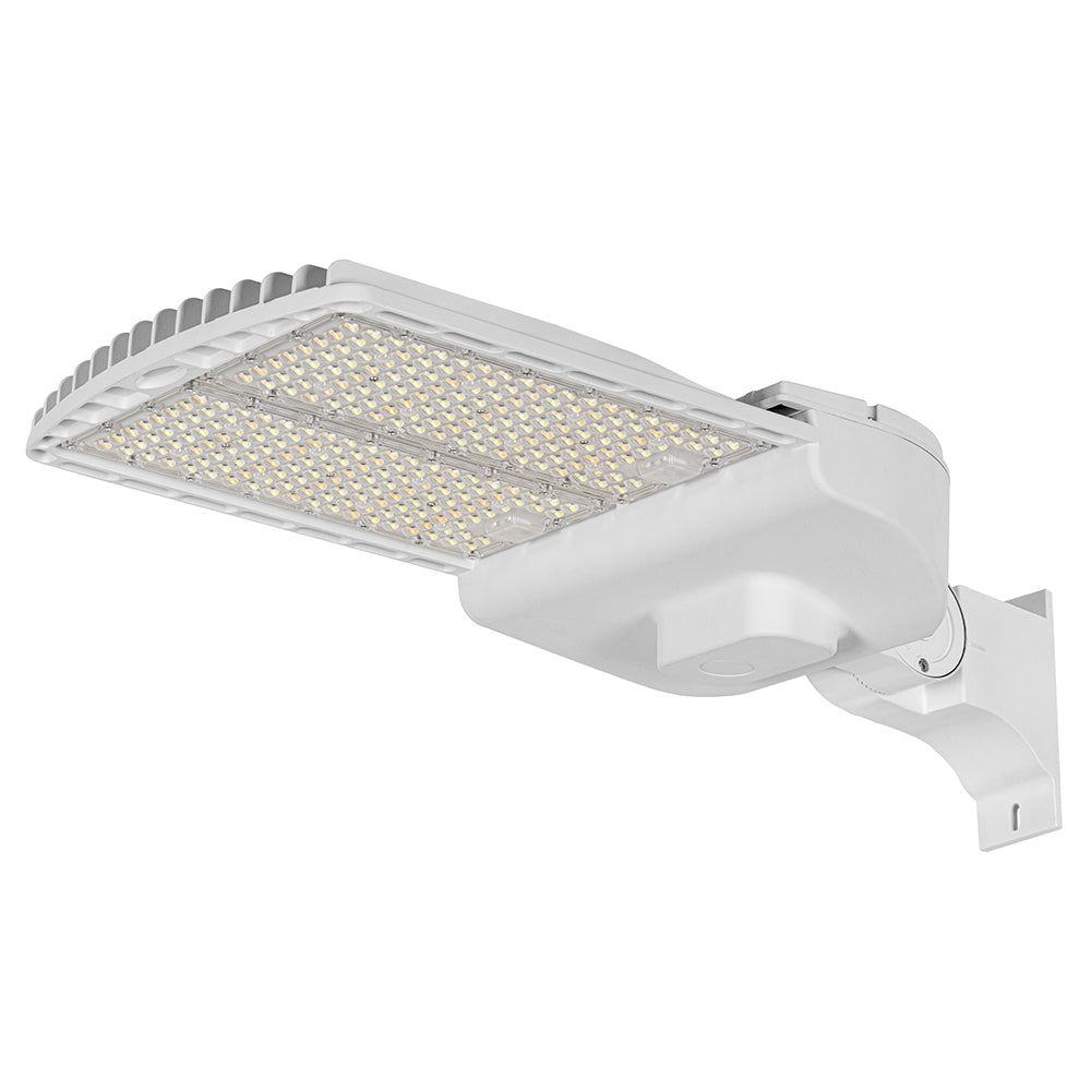 120W-300W WHITE Selectable LED Shoebox Light AC120-277V   WSD-SB12182430W27-45K-W-T3