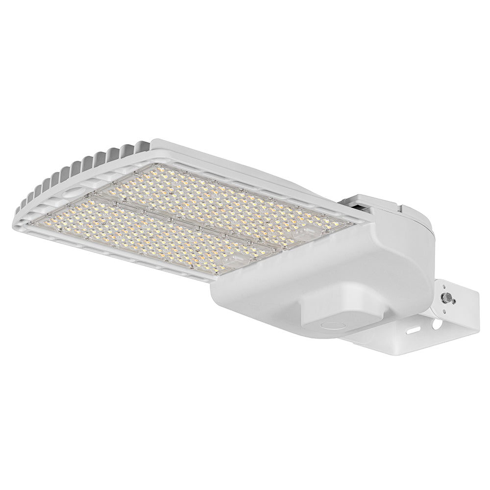 120W-300W WHITE Selectable LED Shoebox Light AC120-277V   WSD-SB12182430W27-45K-W-T3