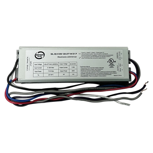 60W LED Power Supply (Dimmable)    SIL 60-I1350 120-277 W D1 P(O)