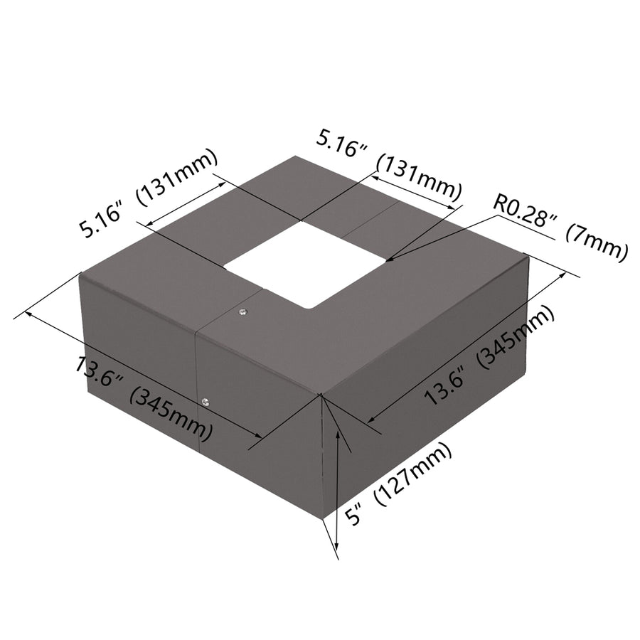 13.6 inch Square Base Cover WSD-13.6IBS5-D