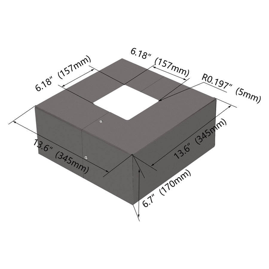 6 inch Square Base Cover WSD-13.6IBS6-D