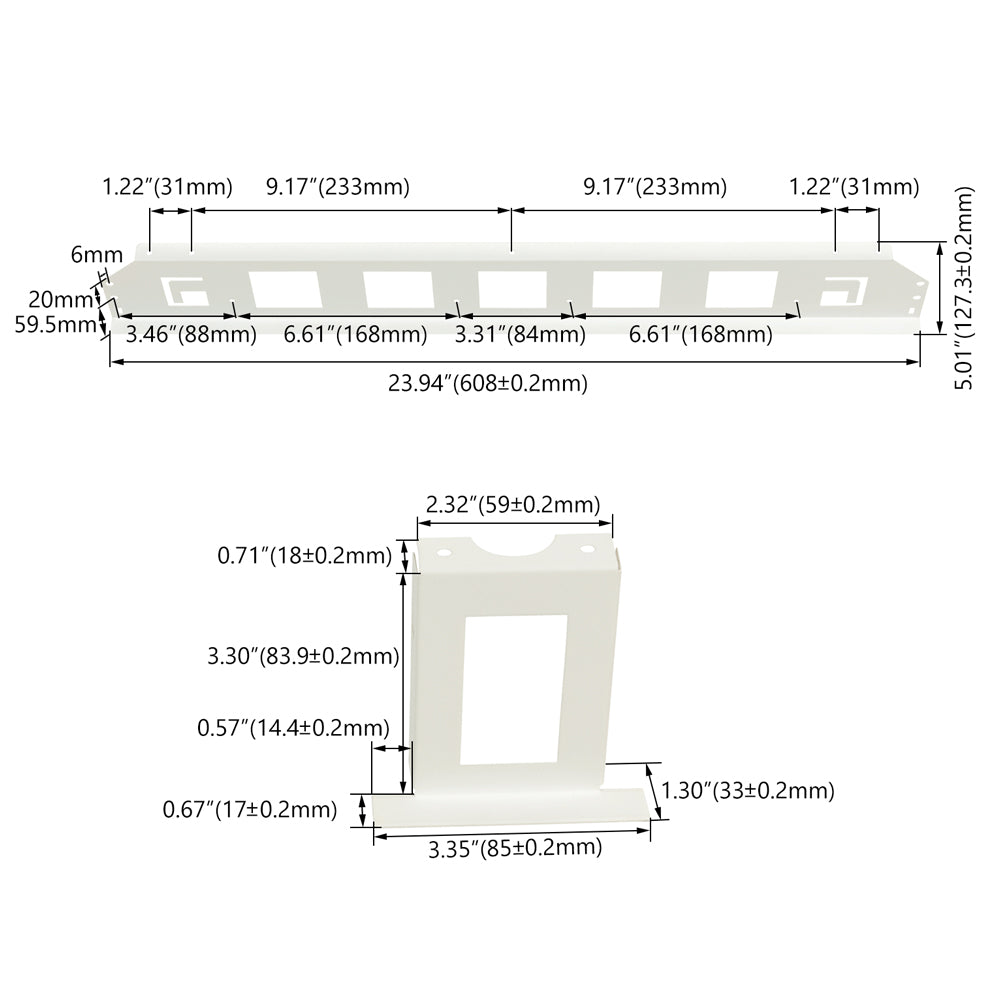 Recessed Mounting Kit For 2FT Architecture Selectable LED Linear Light  WSD-2FT-OL-RMK