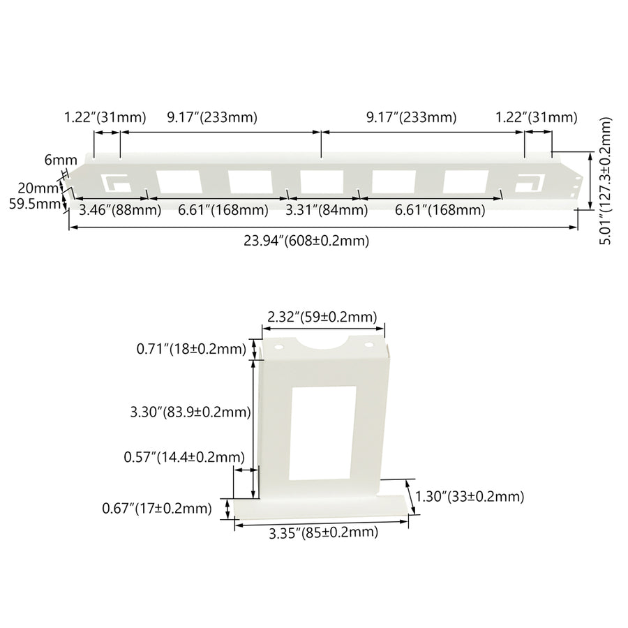 Recessed Mounting Kit For 2FT Architecture Selectable LED Linear Light  WSD-2FT-OL-RMK
