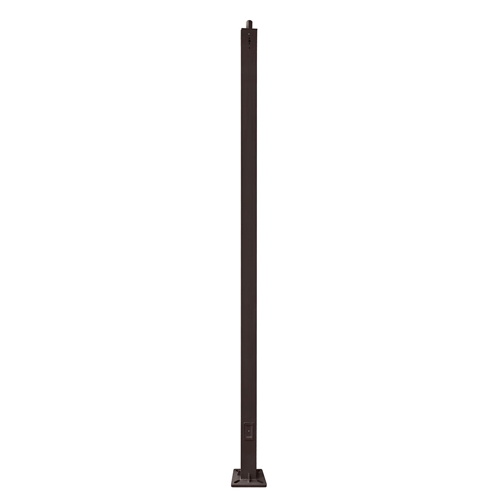 39 Foot Steel 6 Inch Square Light Pole  WSD-39FT6-7G-D-T