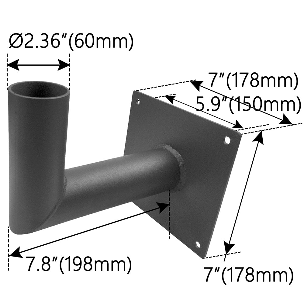 Wall Mount 90° Bracket  WSD-ADP2.5-90-D