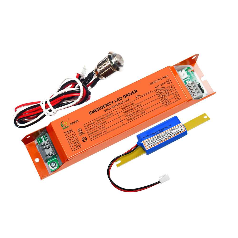 8W Split Built-In Emergency Backup Battery Driver  WSD-EMS8W27-XX