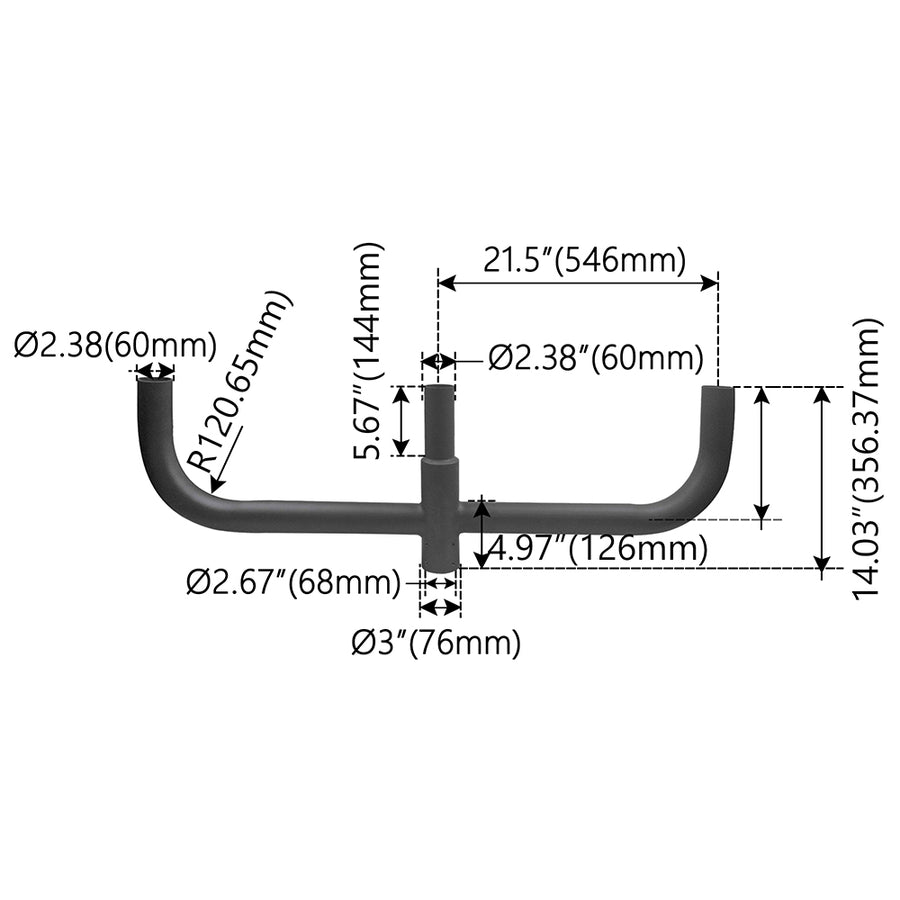 180° Triple Bullhorn   WSD-RB2.5TR180-D