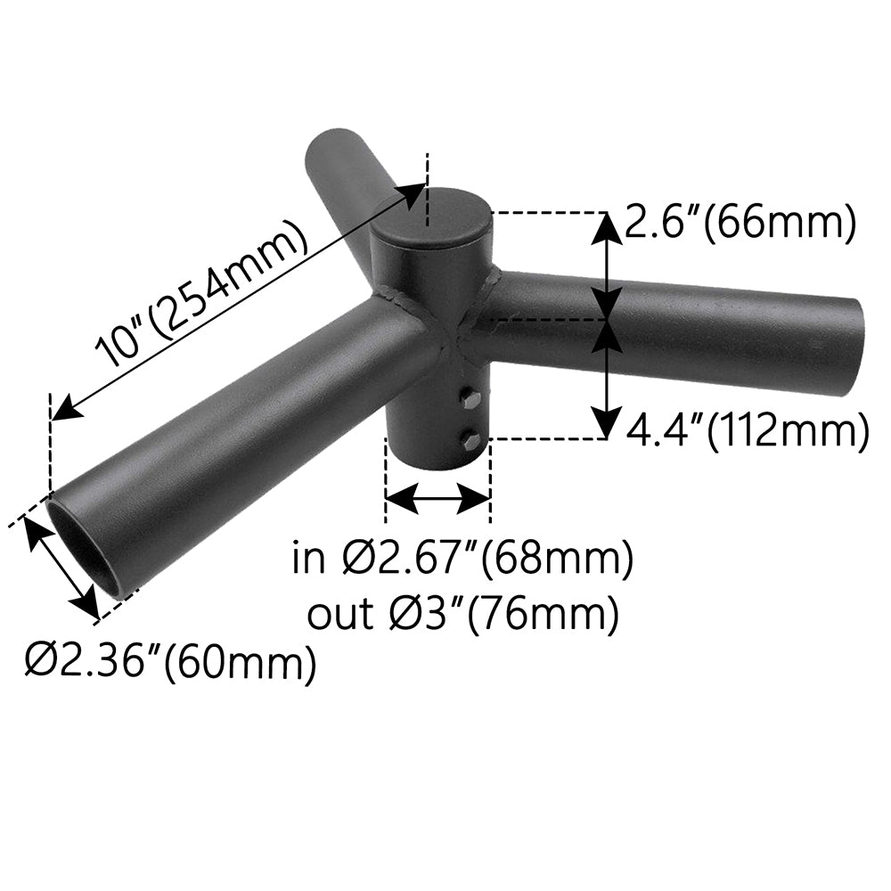 Triple Spoke Bracket 120° Arms   WSD-SB2.5TR120-D