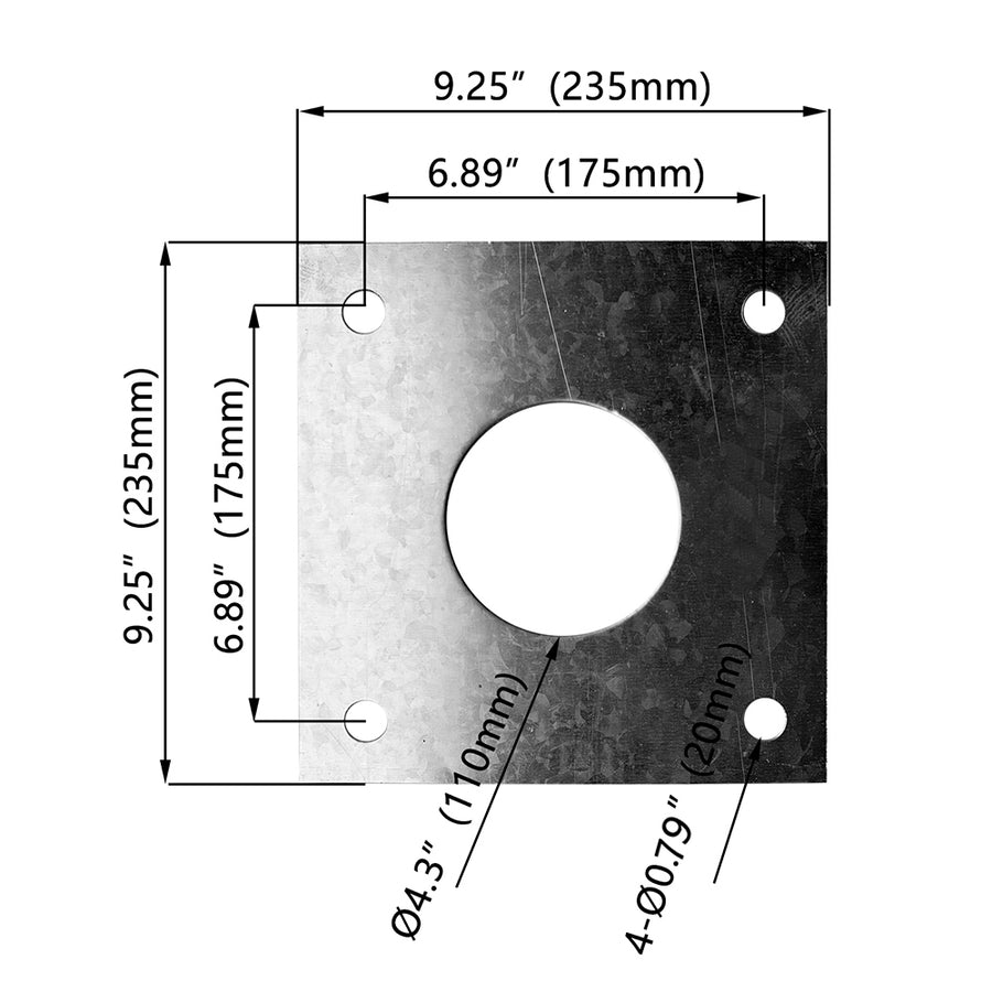 Screw Positioning Plate For Round Light Poles    WSD-SPP235